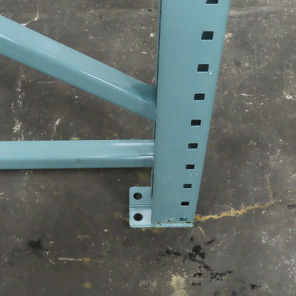 42" x 16' x 3"x3" Teardrop Pallet Racking Upright Leg 22,900 lbs Capacity NEW   Welded GREEN