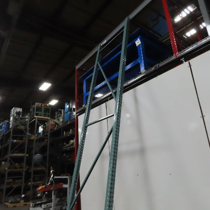 42" x 16' x 3"x3" Teardrop Pallet Racking Upright Leg 22,900 lbs Capacity NEW   Welded GREEN