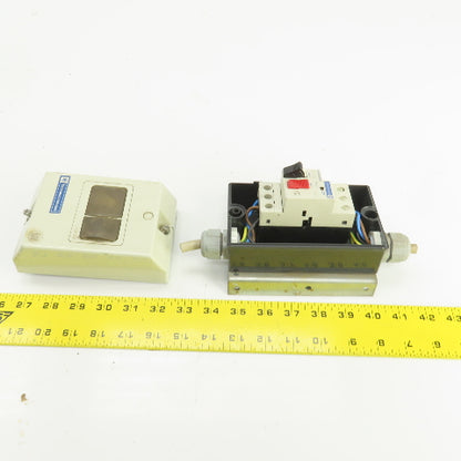 Telemecanique GV2-M14 6-10A Manual Motor Starter 1-7-1/2HP 600VAC W/Enclosure
