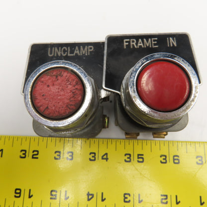 Furnas 52PA8A2 Push Button Momentary Contact Red Button 600V Lot Of 2