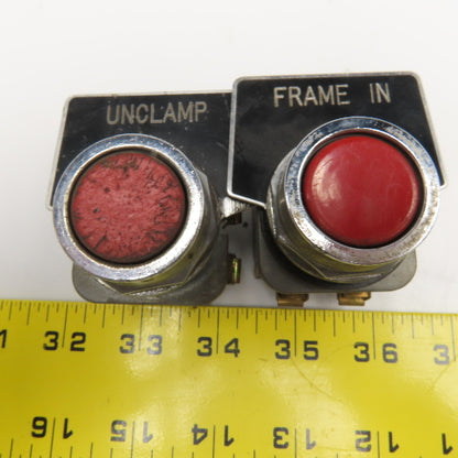 Furnas 52PA8A2 Push Button Momentary Contact Red Button 600V Lot Of 2