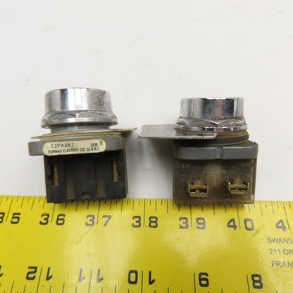 Furnas 52PA8A3 Push Button Momentary Contact Green Button 600V Lot Of 2