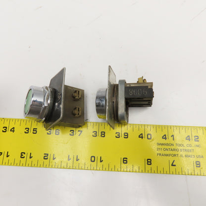 Furnas 52PA8A3 Push Button Momentary Contact Green Button 600V Lot Of 2