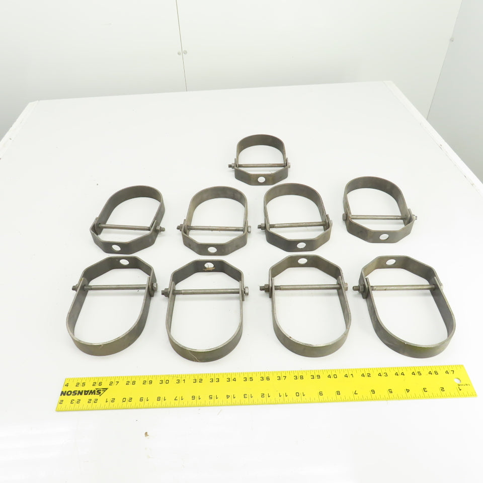 4" Pipe Pivoting Steel Anvil Clevis Hanger 7-3/4" H FIG 1 STD. Lot Of 9