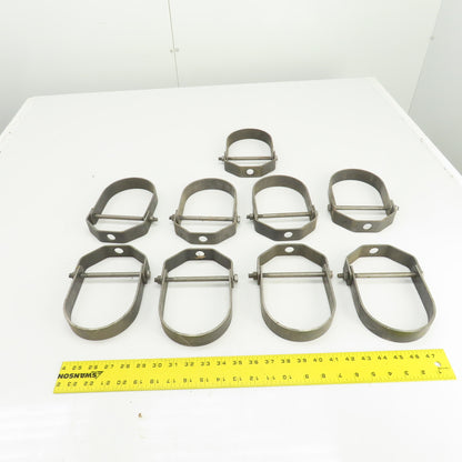 4" Pipe Pivoting Steel Anvil Clevis Hanger 7-3/4" H FIG 1 STD. Lot Of 9
