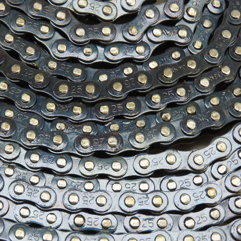HKK No. #25 Single Row Riveted Roller Chain 20' L 1/4" Pitch