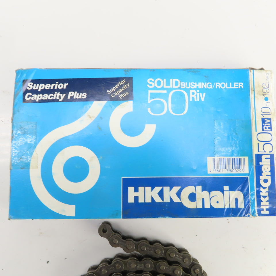 HKK No. #50 Single Row Solid Bushing Riveted Roller Chain 70" Long 5/8" Pitch