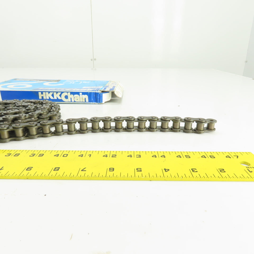 HKK No. #50 Single Row Solid Bushing Riveted Roller Chain 70" Long 5/8" Pitch