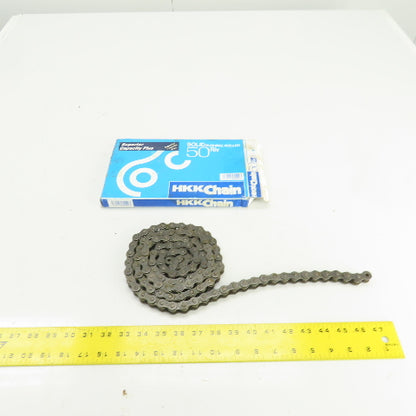 HKK No. #50 Single Row Solid Bushing Riveted Roller Chain 70" Long 5/8" Pitch