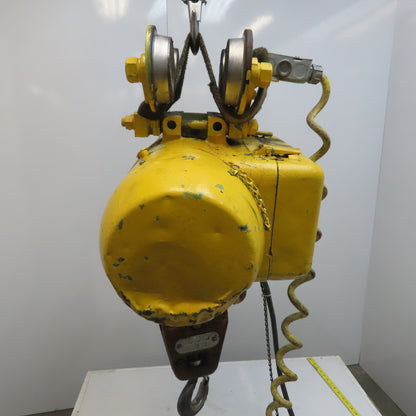 P&H Ziplift 1/2 Ton Electric Wire Rope Hoist 15' Lift 20FPM 480V 3PH W/Trolley