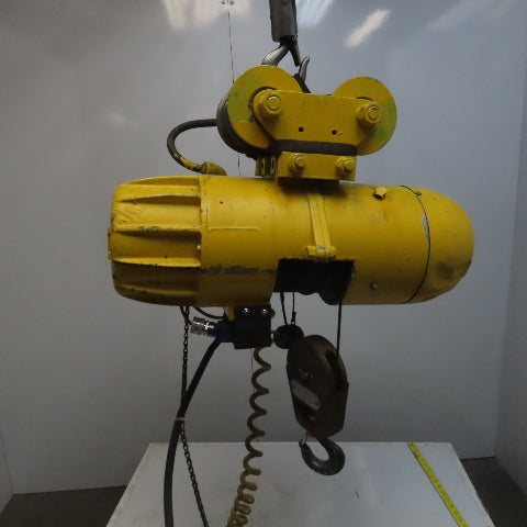 P&H Ziplift 1/2 Ton Electric Wire Rope Hoist 15' Lift 20FPM 480V 3PH W/Trolley
