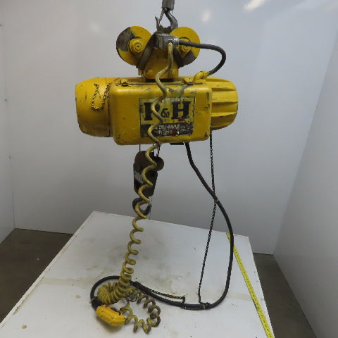 P&H Ziplift 1/2 Ton Electric Wire Rope Hoist 15' Lift 20FPM 480V 3PH W/Trolley