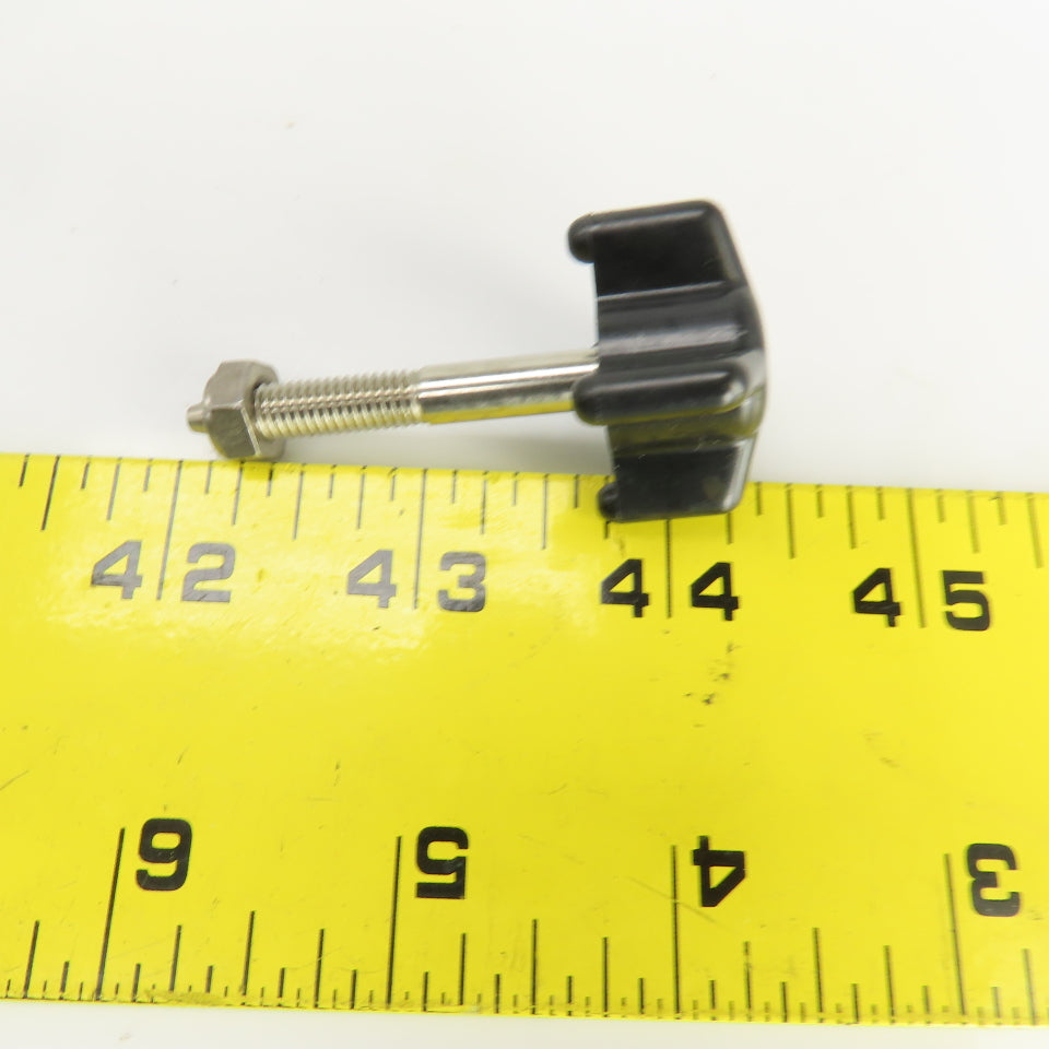 1/4"-28 Black Tightening Thumb Screw Four Arm Knob 2-1/4" OAL Lot Of 25
