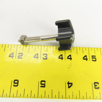 1/4"-28 Black Tightening Thumb Screw Four Arm Knob 2-1/4" OAL Lot Of 25