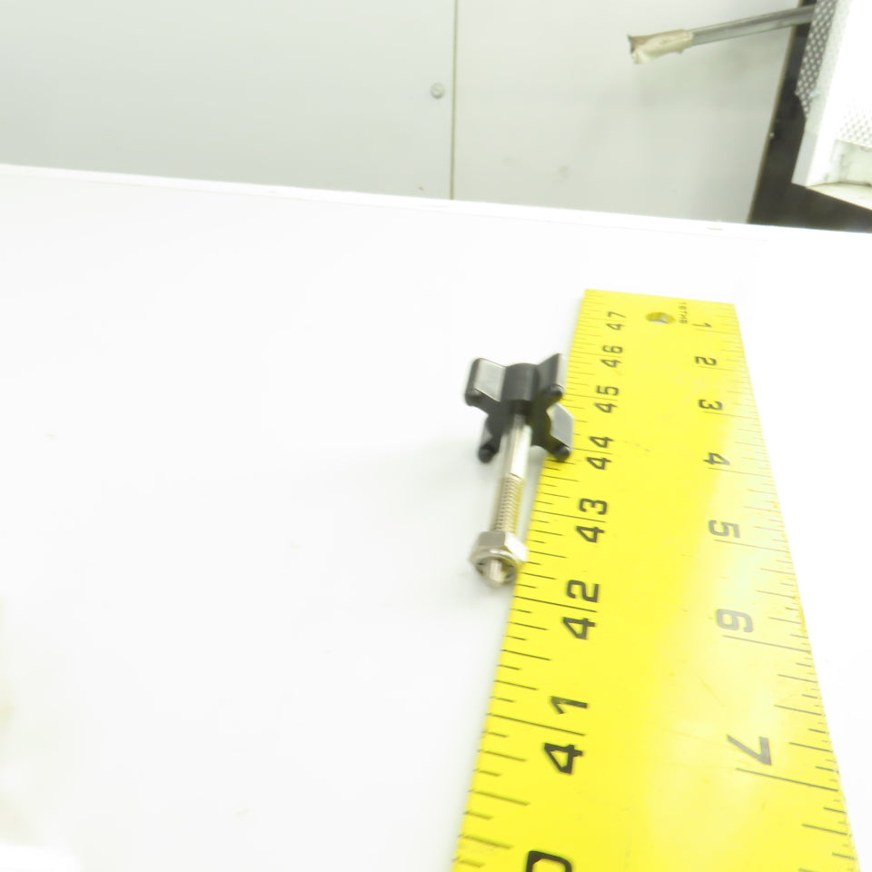 1/4"-28 Black Tightening Thumb Screw Four Arm Knob 2-1/4" OAL Lot Of 25