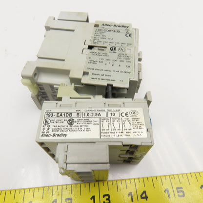 Allen Bradley 100-C09D400 193-EA1DB Contactor Relay 600V 7.5Hp 1.0-2.9A Trip