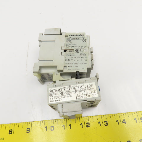Allen Bradley 100-C09D400 193-EA1DB Contactor Relay 600V 7.5Hp 1.0-2.9A Trip