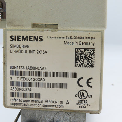 Siemens 6SN1123-1AB00-0AA2 Simodrive Control Unit 6SN1118-0AE11-0AA1 Card