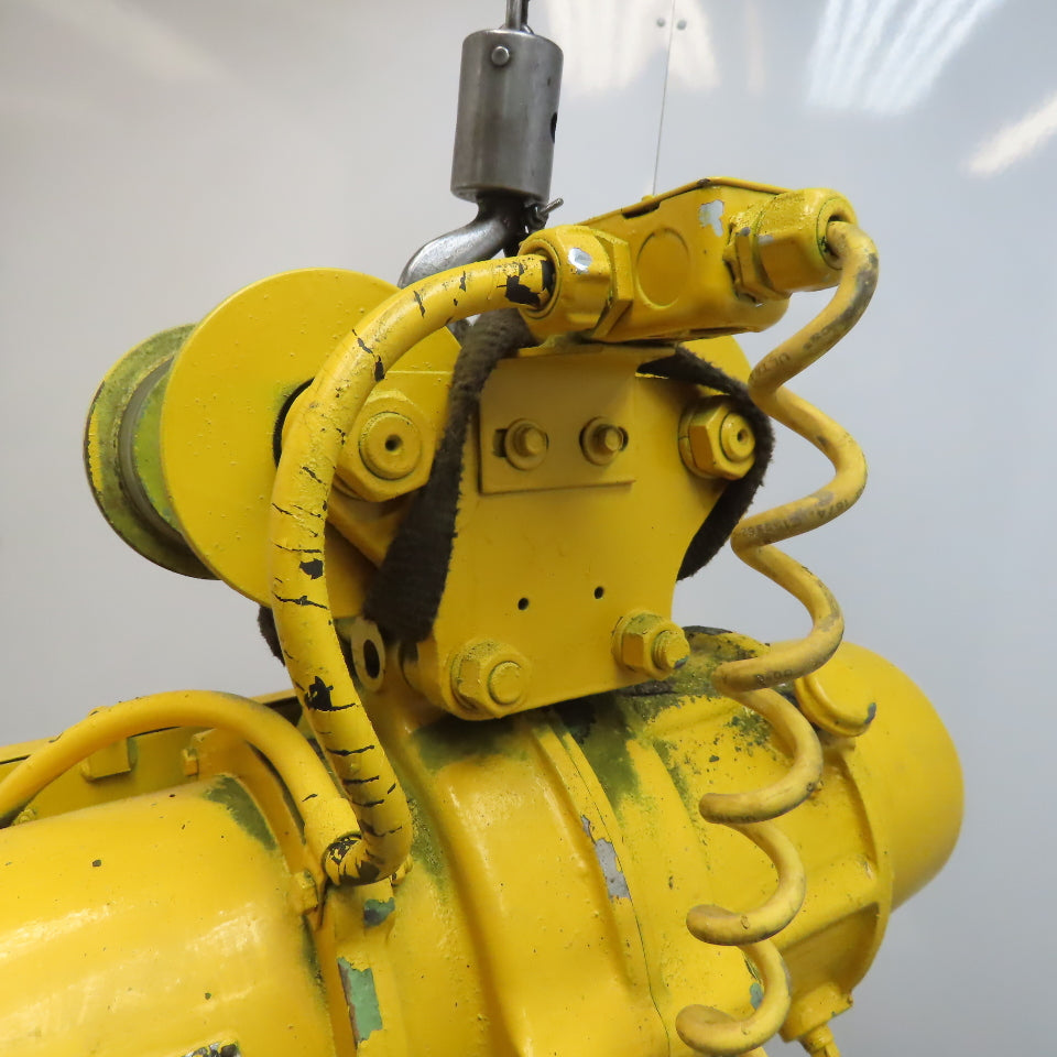 P & H ZipLift 1/2 Ton Electric Hoist 15' Wire Rope Lift 480V 3Hp W/Push Trolley