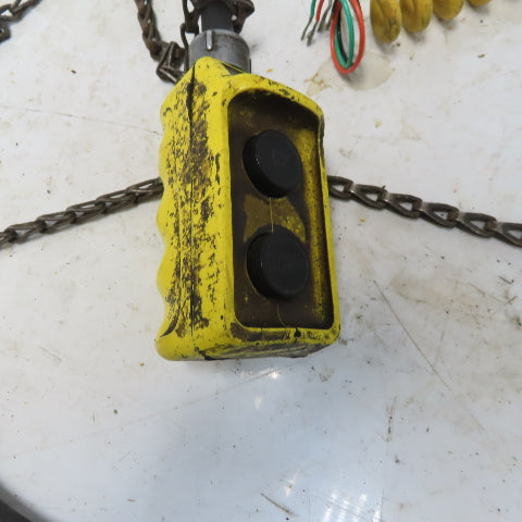 P & H ZipLift 1/2 Ton Electric Hoist 15' Wire Rope Lift 480V 3Hp W/Push Trolley