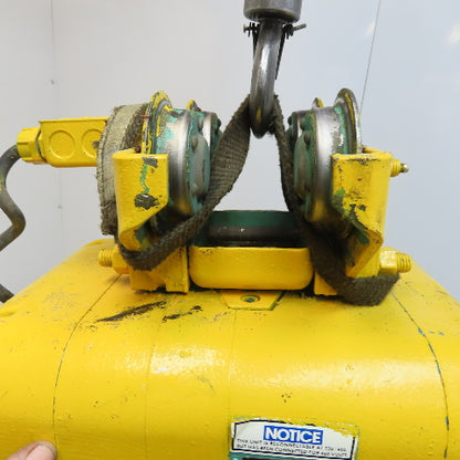 P & H A226-11 1/2 Ton Electric Chain Hoist 20'  Lift 480V 3Hp W/Push Trolley
