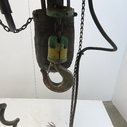 P & H A226-11 1/2 Ton Electric Chain Hoist 20'  Lift 480V 3Hp W/Push Trolley