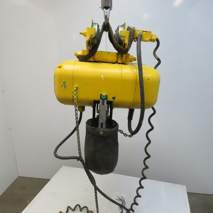 P & H A226-11 1/2 Ton Electric Chain Hoist 20'  Lift 480V 3Hp W/Push Trolley