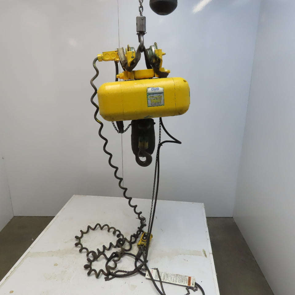 P & H A226-11 1/2 Ton Electric Chain Hoist 20'  Lift 480V 3Hp W/Push Trolley