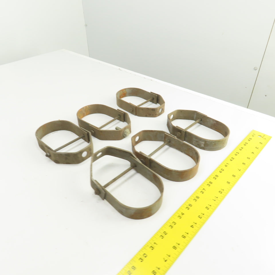 3-1/2" Pipe Pivoting Steel Anvil Clevis Hanger 6-5/8" H Lot Of 6
