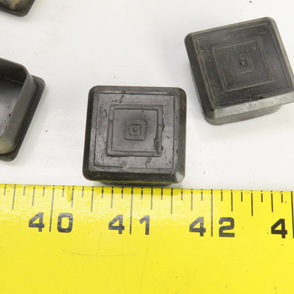 1" x 1" Square Black Plastic Steel Tube Cap Plug Lot Of 52