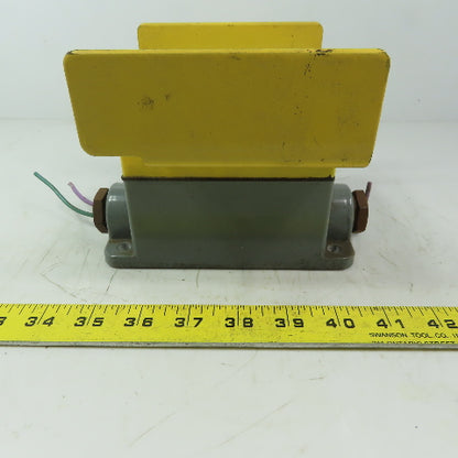 Allen Bradley 800P-S2YG2A Ser. E Palm-Operated Push Button W/ Guard & Enclosure