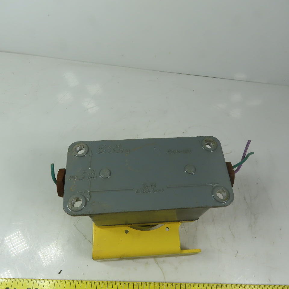 Allen Bradley 800P-S2YG2A Ser. E Palm-Operated Push Button W/ Guard & Enclosure