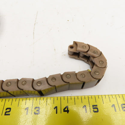 Versa Move Style 3/4" Wide Plastic Side Flex Conveyor Flat Top Chain 5' Long