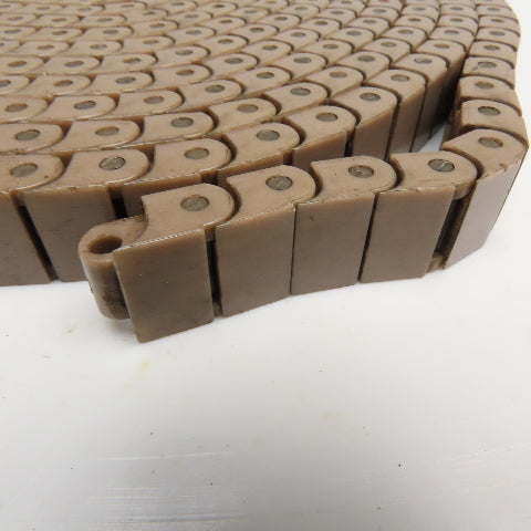 Versa Move Style 3/4" Wide Plastic Side Flex Conveyor Flat Top Chain 19' Long