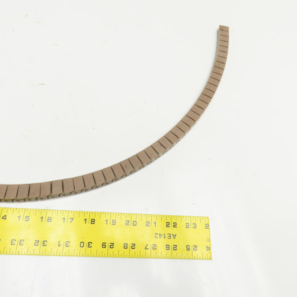 Versa Move Style 3/4" Wide Plastic Side Flex Conveyor Flat Top Chain 19' Long