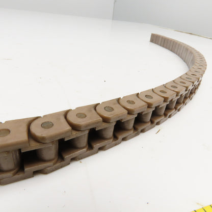 Versa Move Style 3/4" Wide Plastic Side Flex Conveyor Flat Top Chain 19' Long