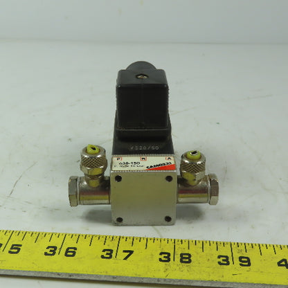 Camozzi 638-150-A6E Solenoid Valve 220V 1Ph 1/4" NPT