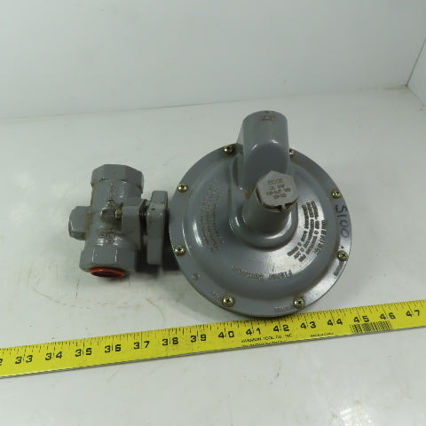 Fisher Controls S100K Gas Pressure Regulator 5.5-8.5 WC W/Relief Valve 3/4" NPT