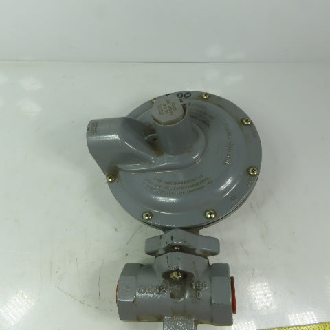 Fisher Controls S100K Gas Pressure Regulator 5.5-8.5 WC W/Relief Valve 3/4" NPT