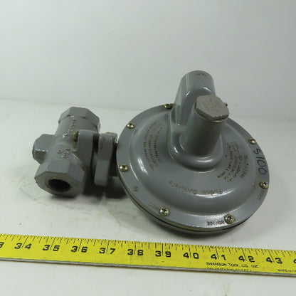 Fisher Controls S100K Gas Pressure Regulator 5.5-8.5 WC W/Relief Valve 3/4" NPT