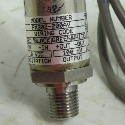 Omega Engineering PX302-200AV Pressure Sensor Transduce 0-200PSIA