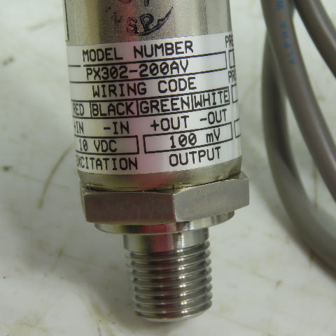 Omega Engineering PX302-200AV Pressure Sensor Transduce 0-200PSIA