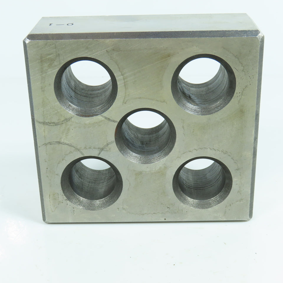 3-11/16" x 4" x 1.5070" Thick Machinist Setup Block W/ (5) 7/8" Holes