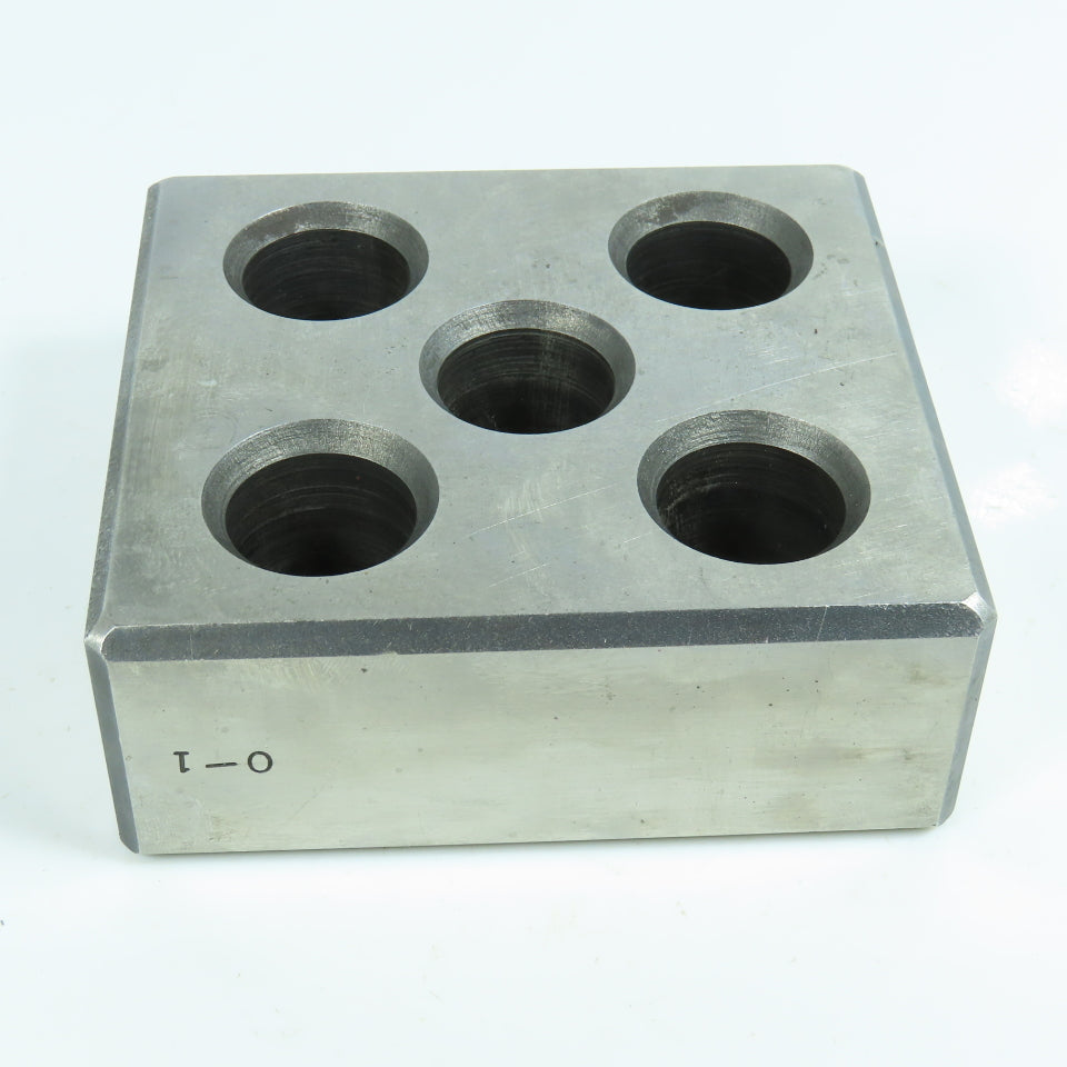 3-11/16" x 4" x 1.5070" Thick Machinist Setup Block W/ (5) 7/8" Holes