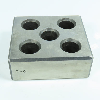 3-11/16" x 4" x 1.5070" Thick Machinist Setup Block W/ (5) 7/8" Holes