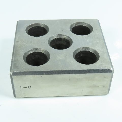 3-11/16" x 4" x 1.5070" Thick Machinist Setup Block W/ (5) 7/8" Holes