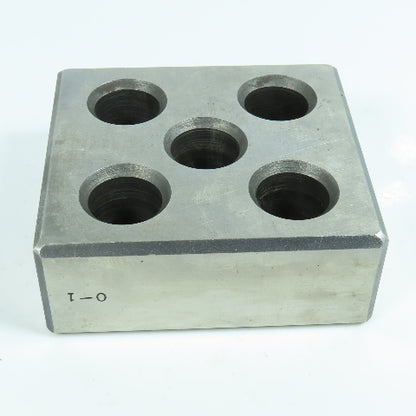 3-11/16" x 4" x 1.5070" Thick Machinist Setup Block W/ (5) 7/8" Holes