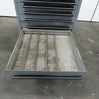 9 Drawer Industrial Parts Tool Storage Shop Cabinet 28" x 28" x 39-1/2"