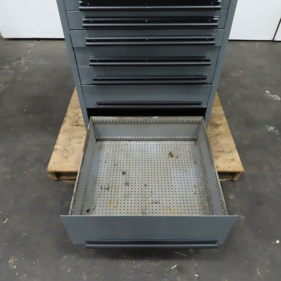 9 Drawer Industrial Parts Tool Storage Shop Cabinet 28" x 28" x 39-1/2"