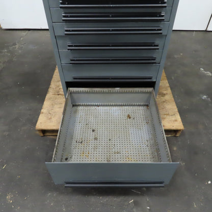 9 Drawer Industrial Parts Tool Storage Shop Cabinet 28" x 28" x 39-1/2"